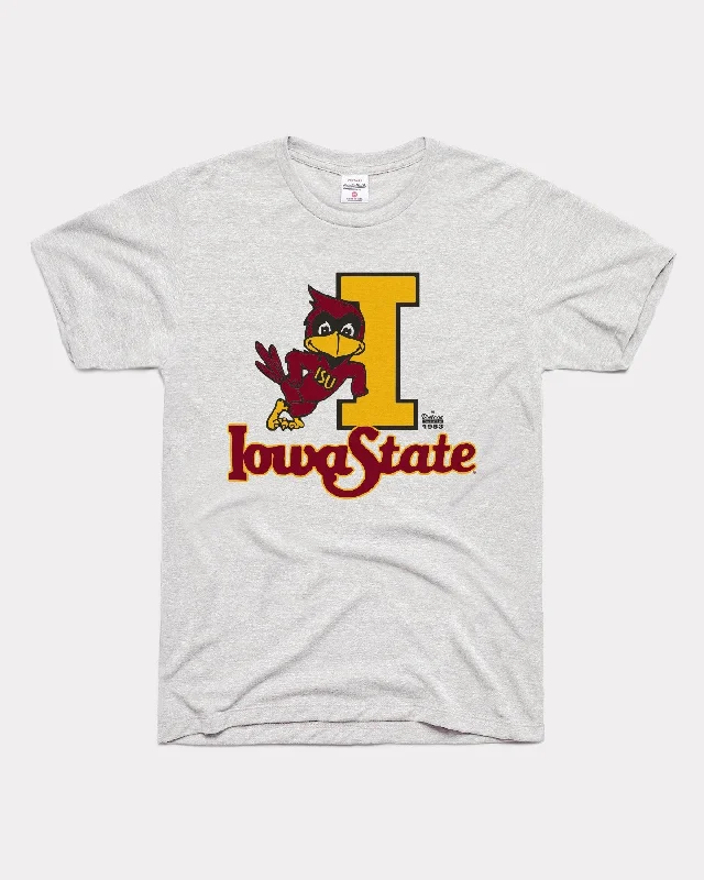 ladies' cold-shoulder top -Iowa State Cyclones Leaning Cy Ash T-Shirt