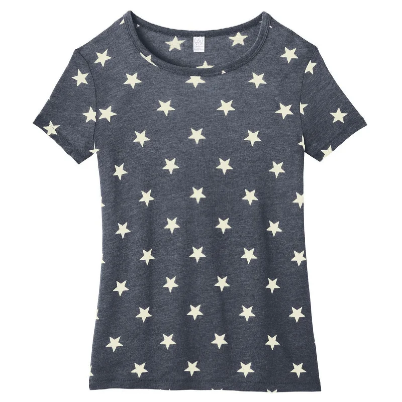 casual relaxed-fit blouse for women -Alternative Women's Stars Eco-Jersey Ideal Tee