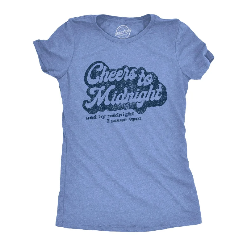 stylish ruffle blouse for women -Cheers To Midnight Women's T Shirt