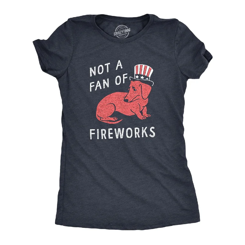 ladies' henley button t-shirt -Not A Fan Of Fireworks Women's T Shirt