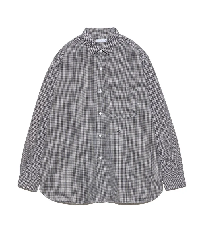 warm down coat for women -[Coming Soon]Regular Collar Gingham Check Wind Shirt