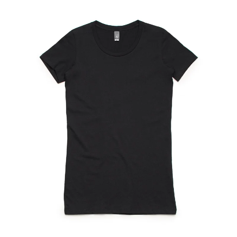 elegant embroidered top for women -AS Colour Women's Black Wafer Tee