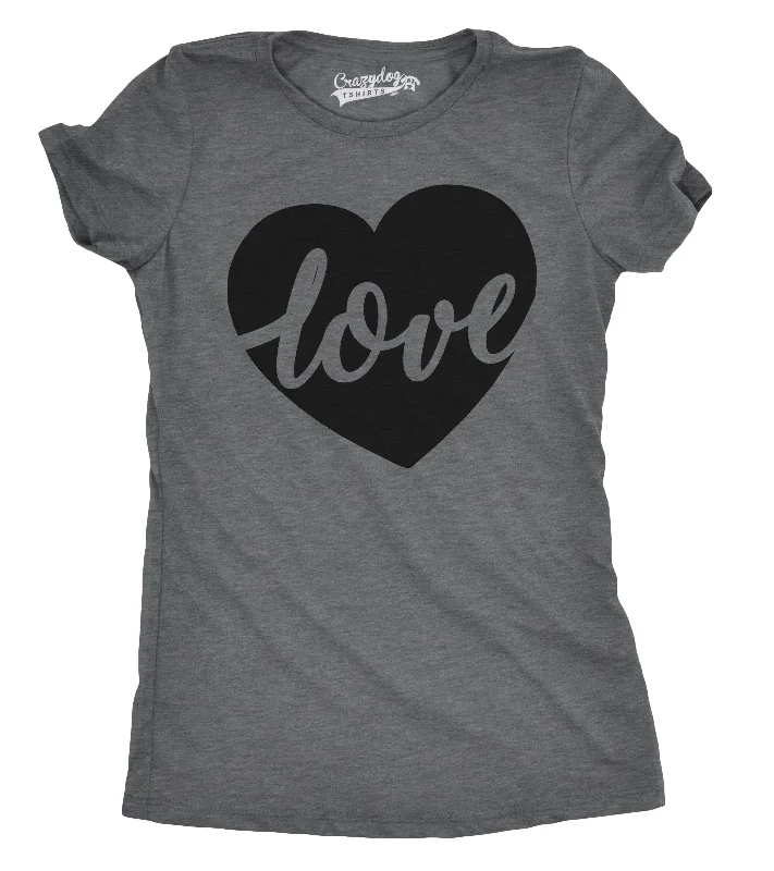 Dark Heather Grey - Love Heart