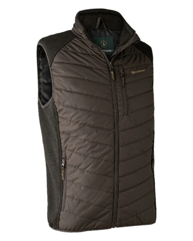 ladies' puffer jacket -Deerhunter Moor Padded Waistcoat with Knit