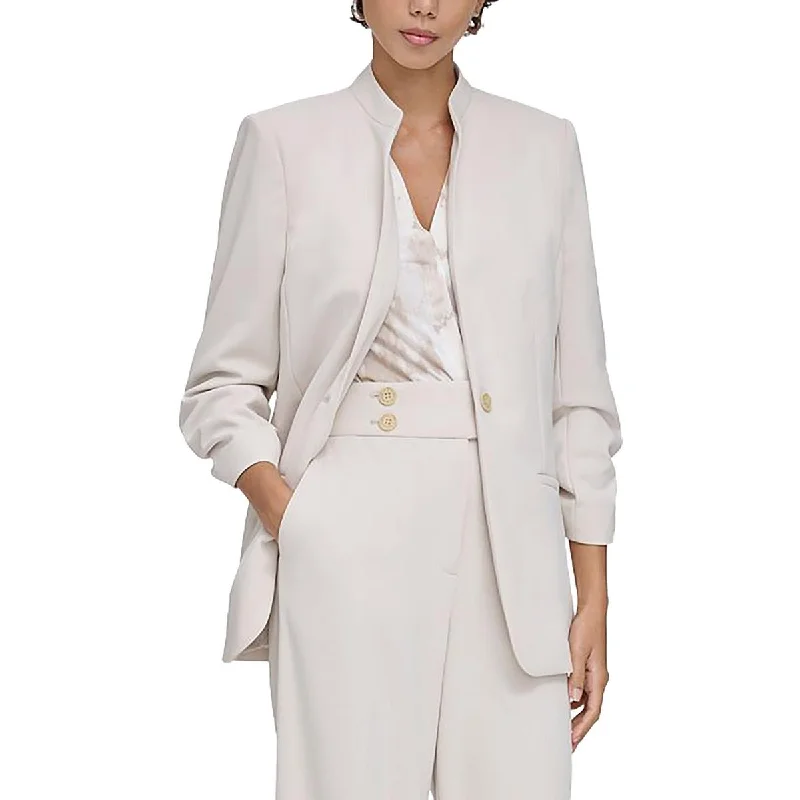 chic oversized blazer for women -Calvin Klein Womens Office Work One-Button Blazer