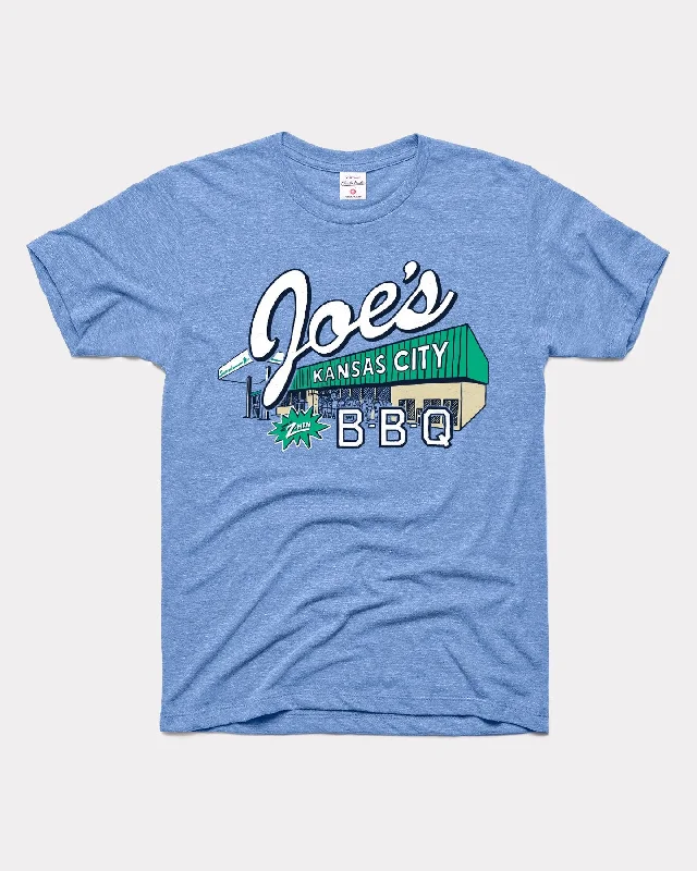 women's oversized sweatshirt -Joe's Kansas City BBQ Vintage Blue T-Shirt