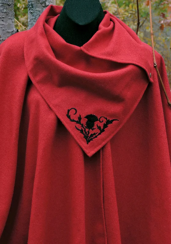 women's lightweight jacket -Red Shonag Cape