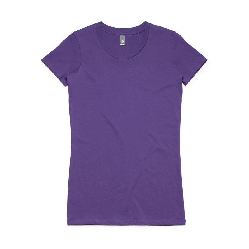 oversized cotton tee for women -AS Colour Women's Purple Wafer Tee