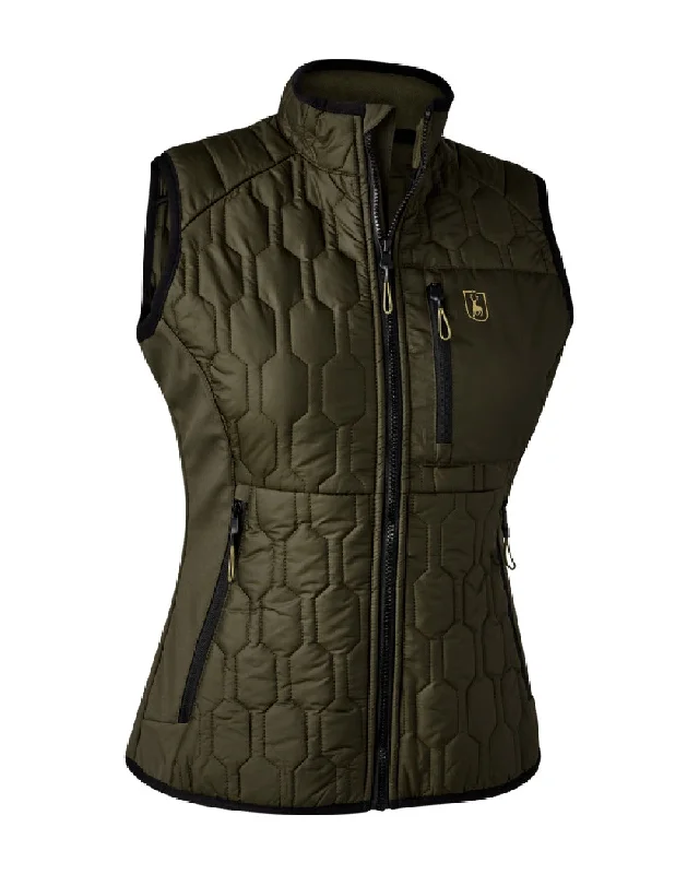 casual linen jacket for women -Deerhunter Lady Mossdale Quilted Waistcoat