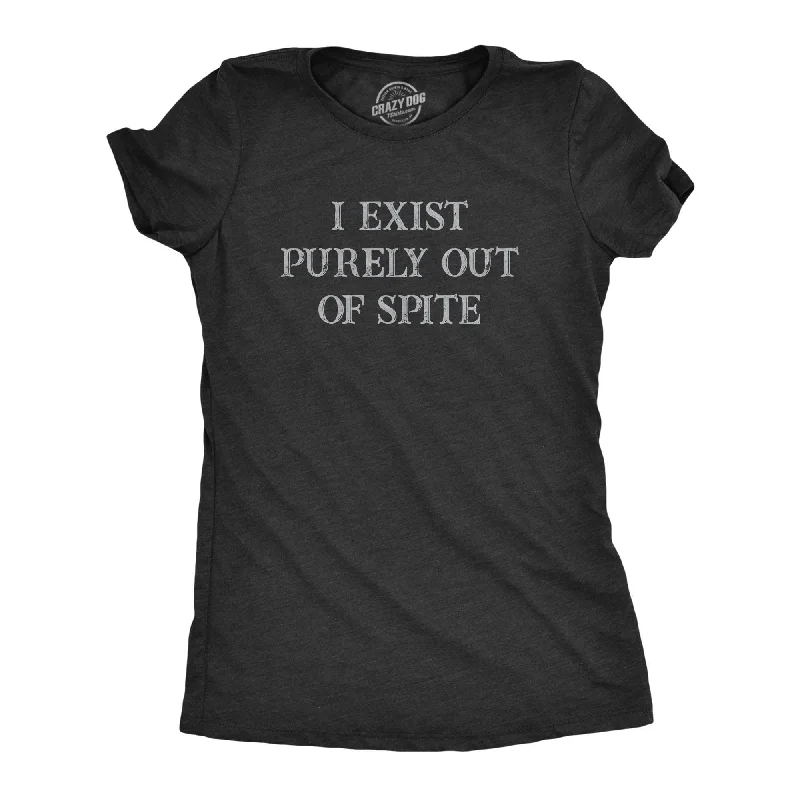 trendy mesh panel top for ladies -I Exist Purely Out Of Spite Women's T Shirt