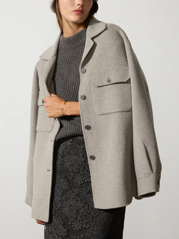 professional work blazer for women -The Ezra Shirt Jacket