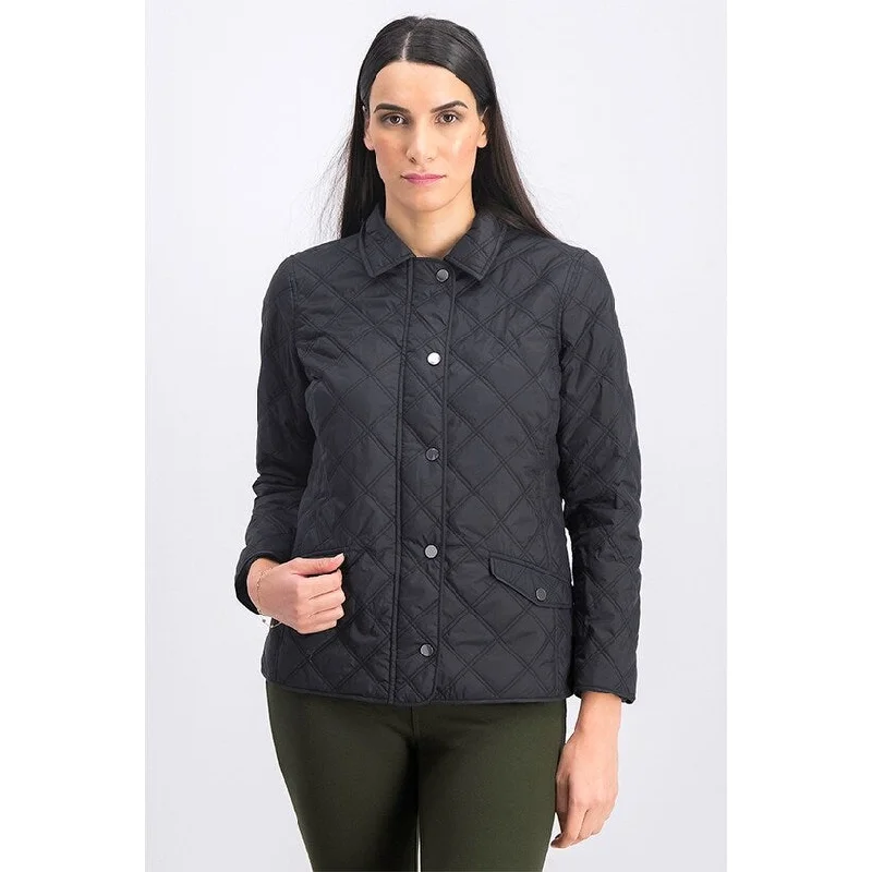 women's teddy bear coat -Charter Club Women's Petite Quilted Jacket Black Size Petite