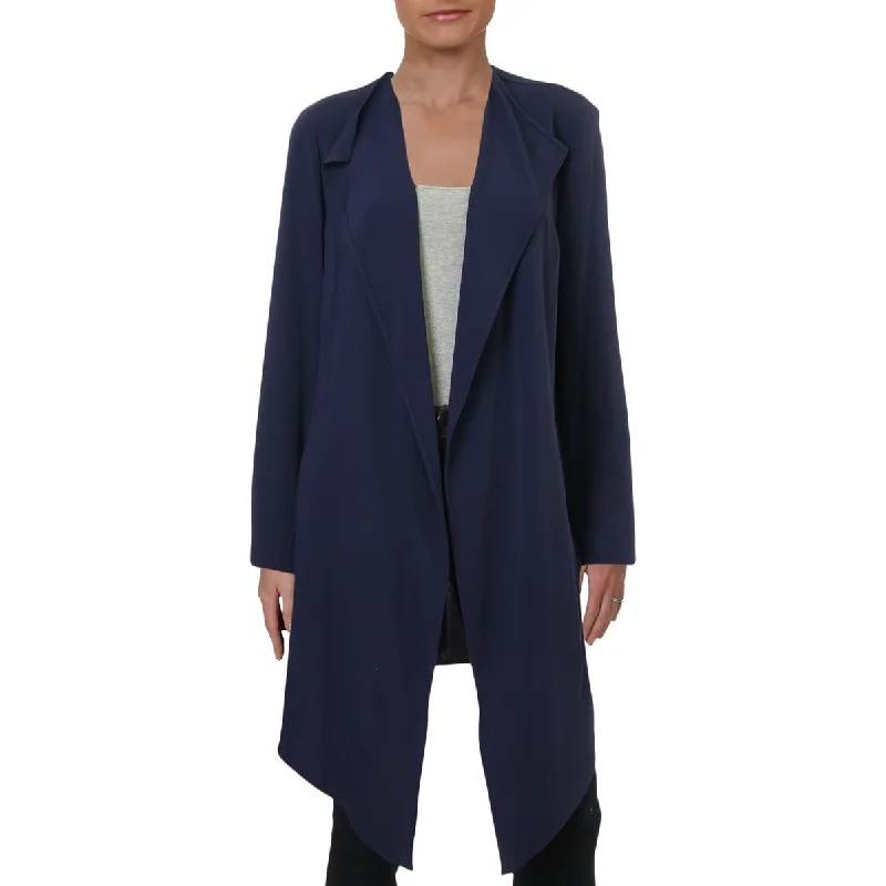 ladies' lightweight anorak coat -Anne Klein Womens Long Asymmetric Jacket