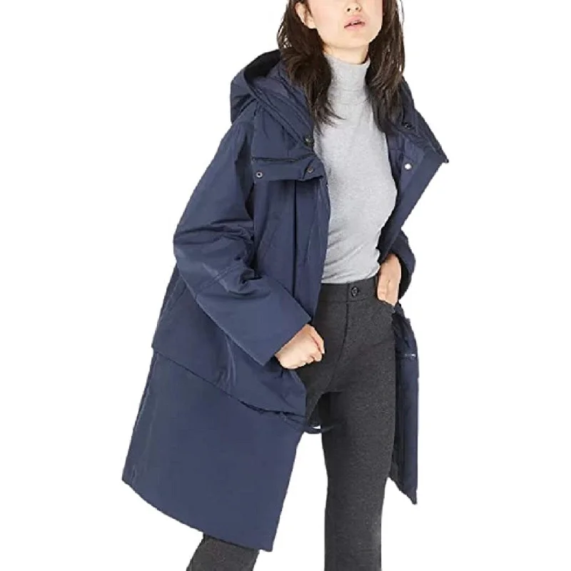 luxury faux fur coat for women -Weekend Max Mara Women's Charles Hooded Blue Size 4