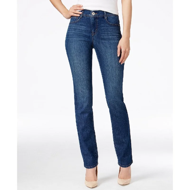 women's classic blue jeans -Style & Co Women's Tummy-Control Slim-Leg Jeans Piper Wash Size 20W