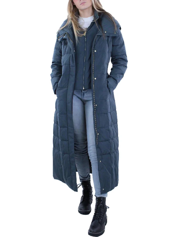 classic trench raincoat for women -Womens Down Maxi Down Coat