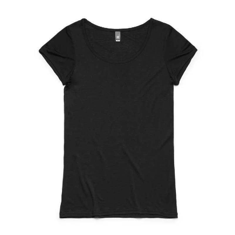 relaxed-fit linen shirt for women -AS Colour Women's Black Note Tee