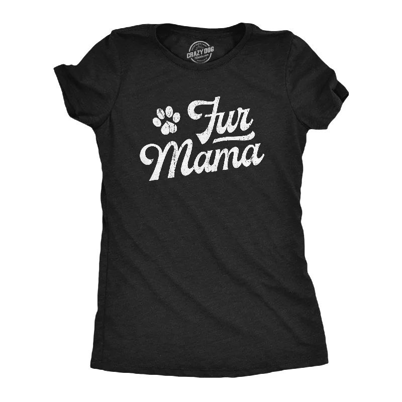 ladies' casual tunic top -Fur Mama Women's T Shirt