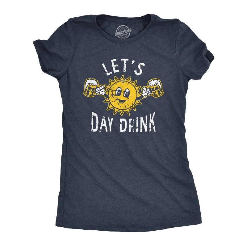 women's knitted sweater top -Lets Day Drink Women's T Shirt