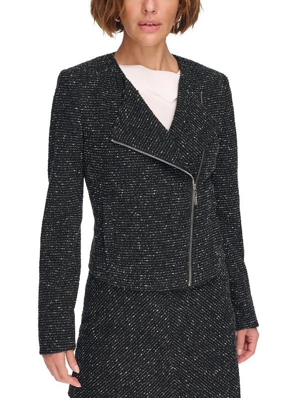 fitted wool blend coat for women -Plus Womens Textured Work Wear Shirt Jacket