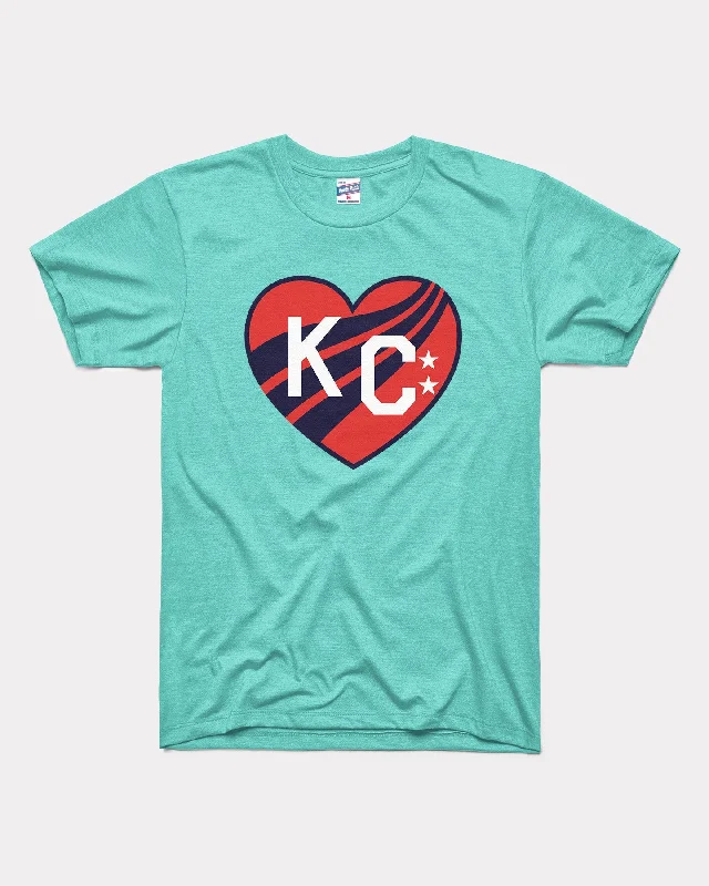 breathable workout top for women -KC Current Crest KC Heart Teal Unisex T-Shirt