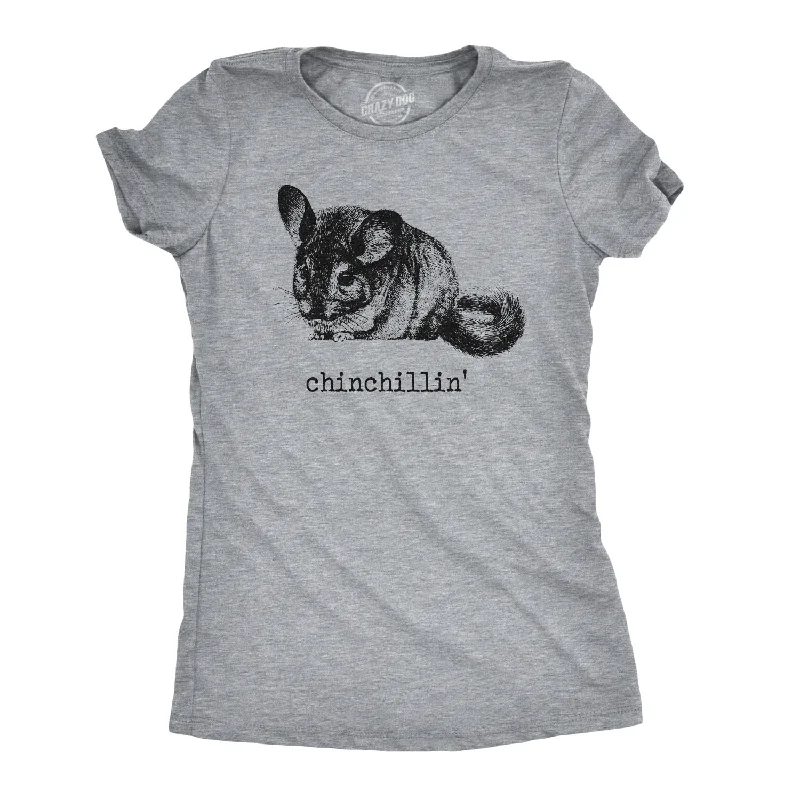 ladies' modern draped top -Chinchillin Women's T Shirt