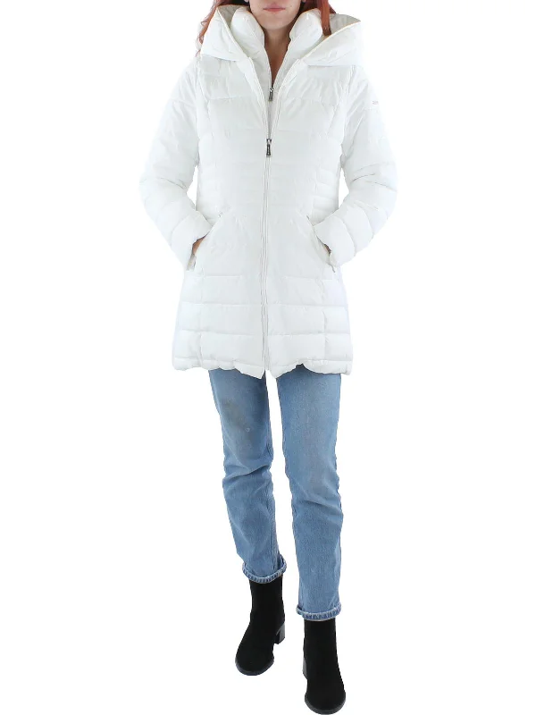 casual linen jacket for women -Womens Quilted Cold Weather Puffer Jacket