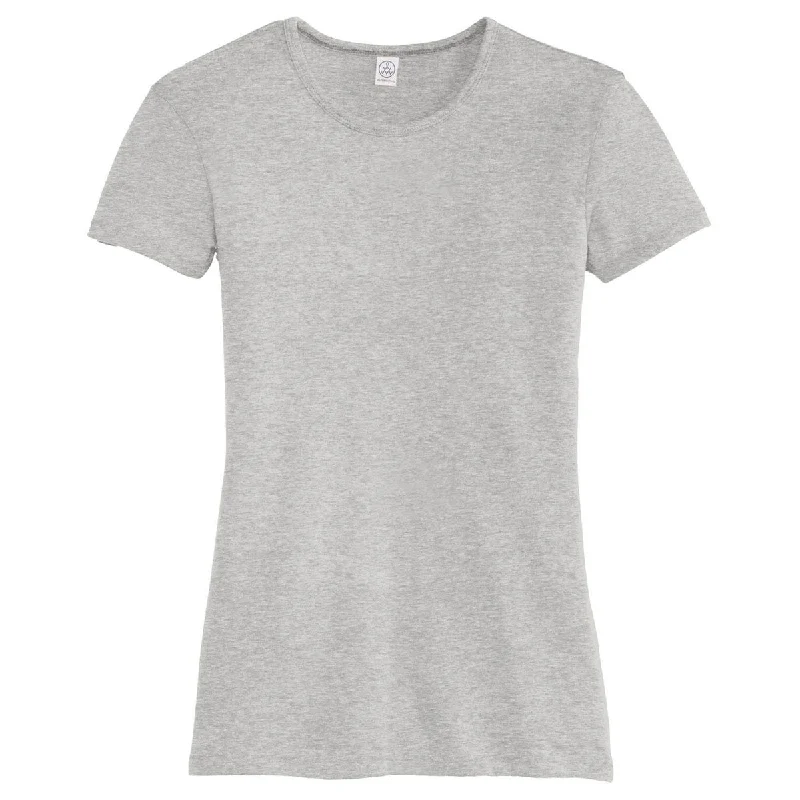 women's soft lounge top -Alternative Women's Silver The Keepsake Vintage 50/50 Tee