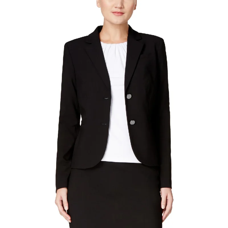 women's hooded winter jacket -Calvin Klein Womens Suit Separate Office Two-Button Blazer