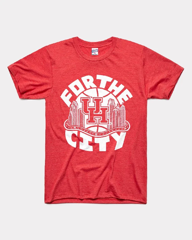 relaxed-fit linen shirt for women -Houston For the City Red T-Shirt