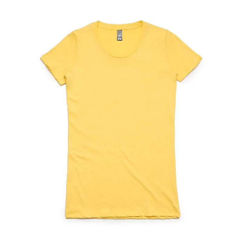 trendy button-down crop top for women -AS Colour Women's Canary Yellow Wafer Tee