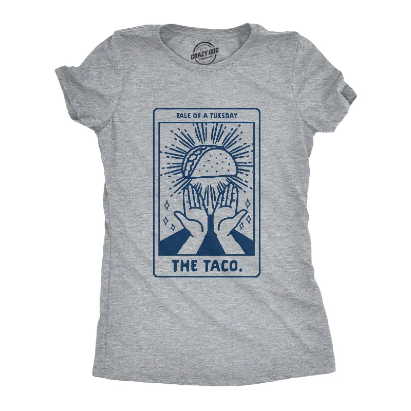 ladies' short sleeve top -Taco Tarot Card Women's T Shirt