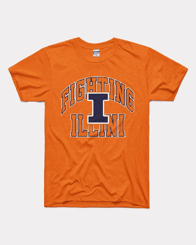 loose-fitting tunic top for women -Illinois Fighting Illini Orange T-Shirt