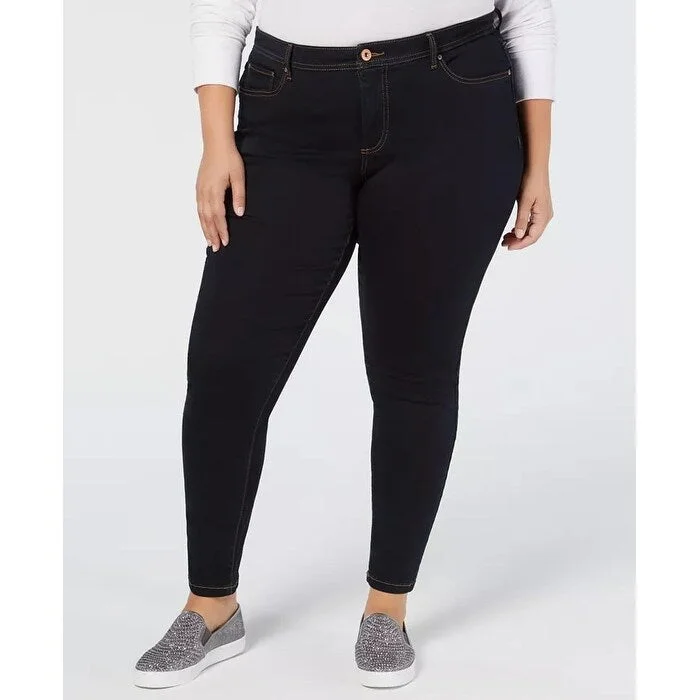 high-rise tapered jeans for women -INC International Concepts Women's Skinny Jeans Black Size 16