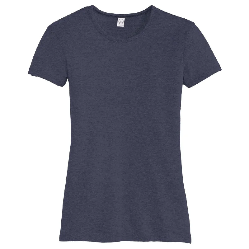 stylish halter neck top for ladies -Alternative Women's Navy The Keepsake Vintage 50/50 Tee