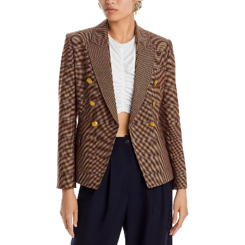 sophisticated evening coat for women -A.L.C. Womens Chelsea Houndstooth Suit Separate Double-Breasted Blazer