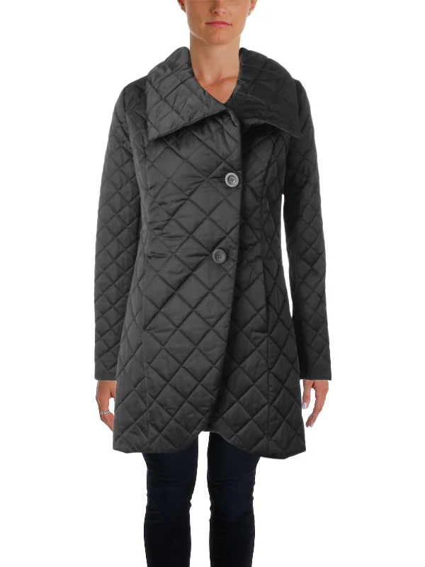 ladies' sporty windbreaker -Charlotte Womens Fall Lightweight Quilted Coat