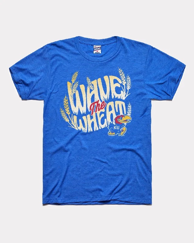 women's casual blouse -Kansas Jayhawks Wave the Wheat Royal T-Shirt