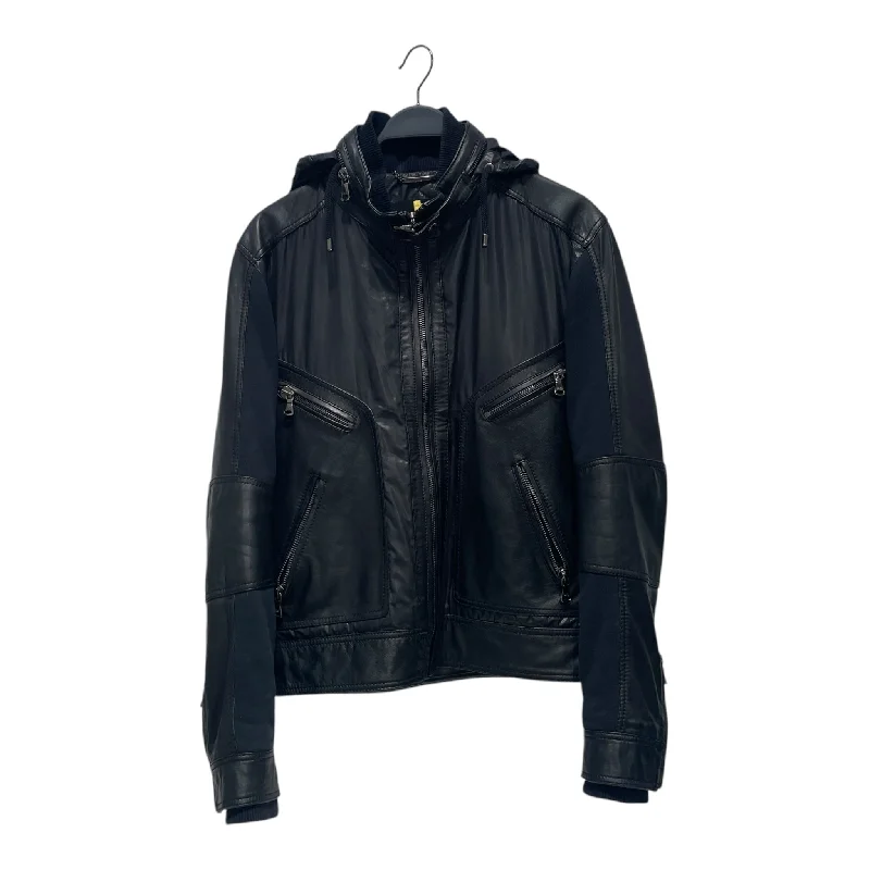 women's relaxed boyfriend blazer -DOLCE&GABBANA/Leather Jkt/52/Leather/BLK/