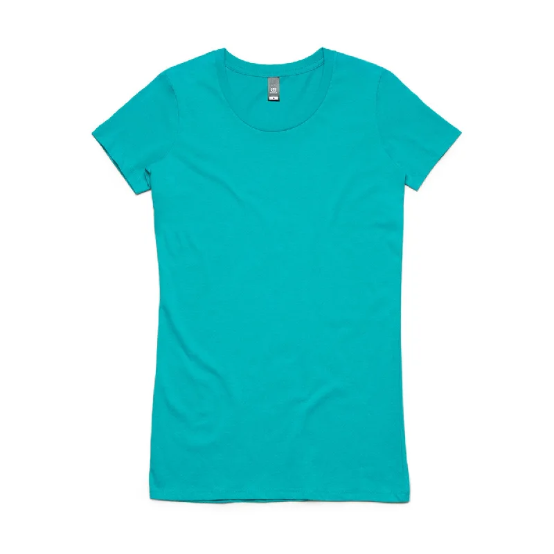 women's oversized hoodie sweatshirt -AS Colour Women's Teal Wafer Tee