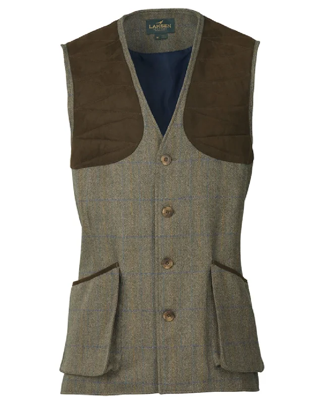 sleek satin bomber jacket for women -Laksen Laird Leith Tweed Shooting Vest