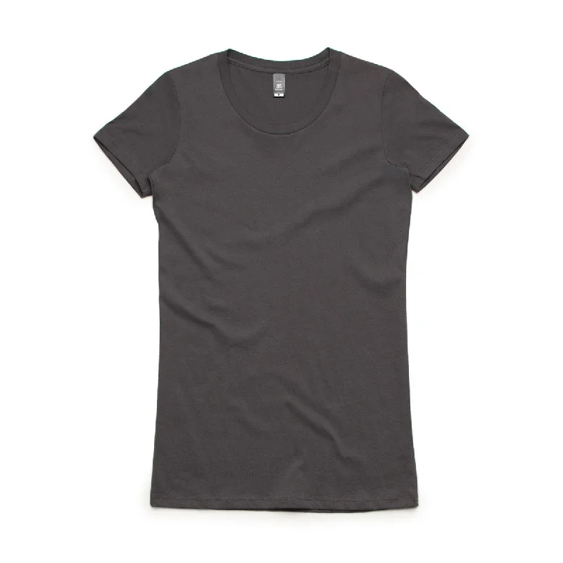 ultra-soft stretch top for women -AS Colour Women's Charcoal Wafer Tee