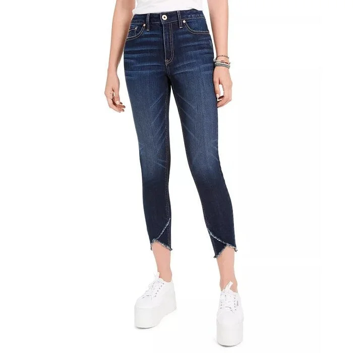 super soft jegging-style jeans for ladies -American Rag Juniors' High-Rise Raw-Edge Skinny Jeans Blue Size 0