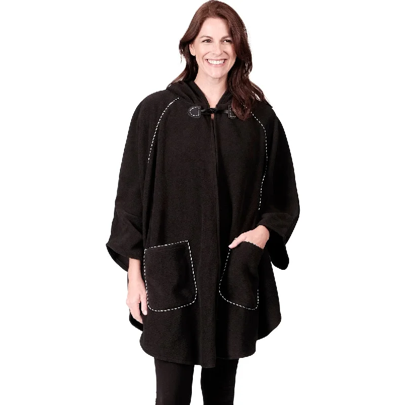 ladies' waterfall drape coat -Gretel Hooded Cozy Coat