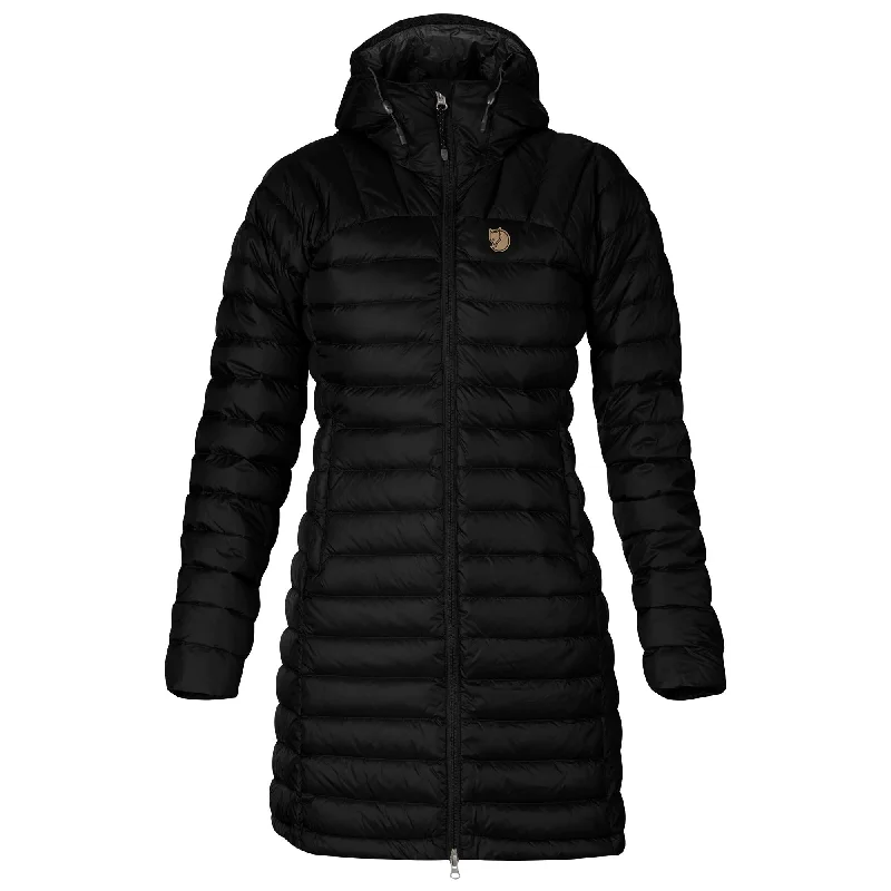 classic women's wool coat -Fjallraven Women's Snowflake Hooded Parka Black Size X-Small