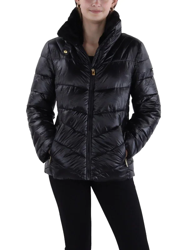 women's teddy bear coat -Womens Quilted Water Repellent Puffer Jacket