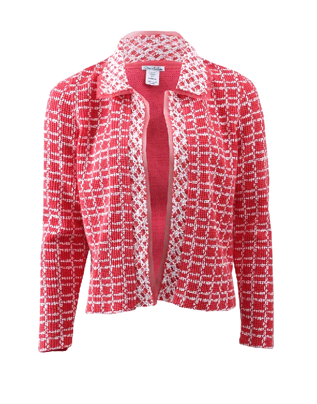 professional work blazer for women -Tweed Jacket