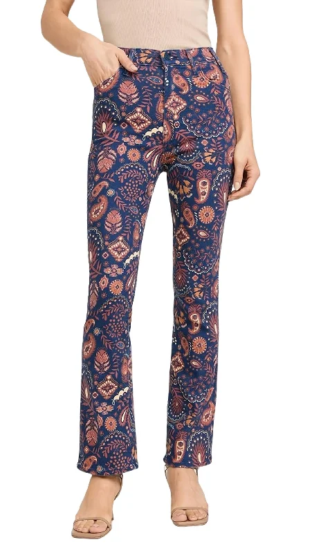 ladies' dark wash denim jeans -Hustler Flood Jeans In Henna Happiness