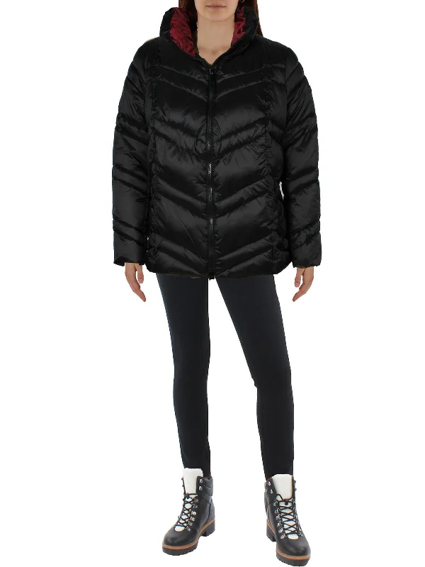 classic women's wool coat -Womens Quilted Short Puffer Jacket