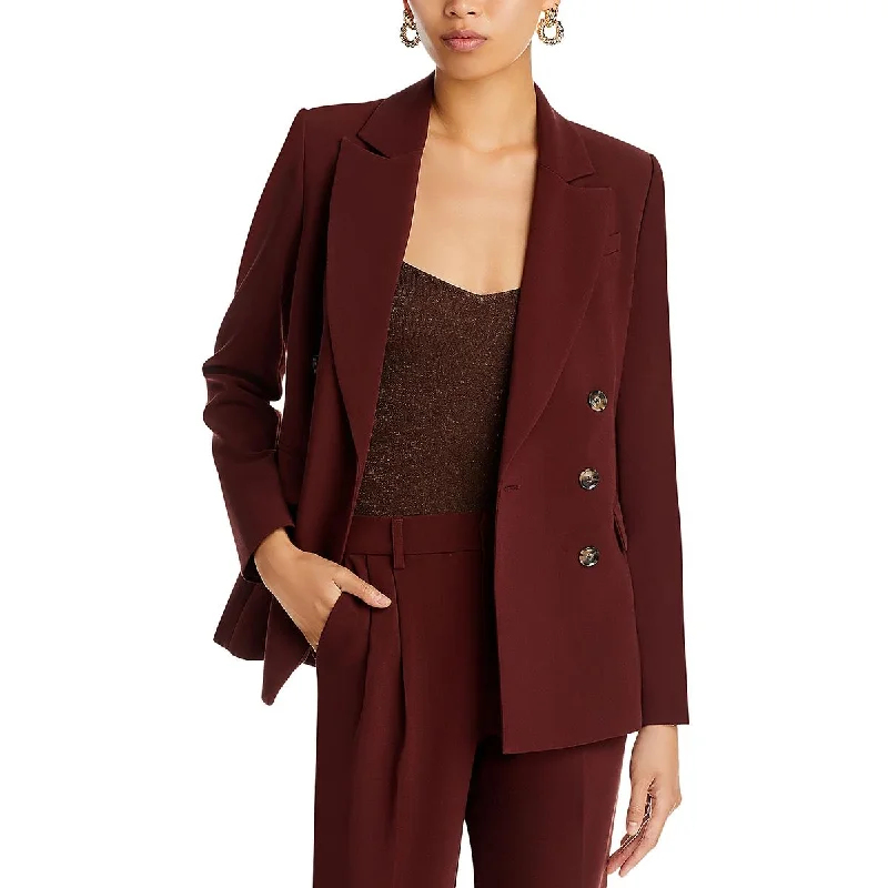 women's waterproof raincoat -Paige Womens Malbec Office Business Double-Breasted Blazer